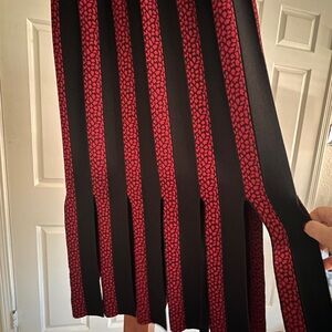 Cinq à Sept Red and Black Eye Catching Skirt